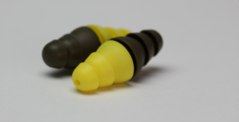3M yellow and black earplugs