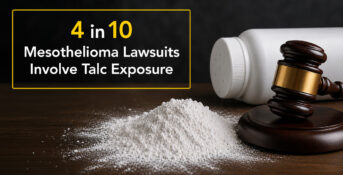 4 in 10 mesothelioma lawsuits involve talc exposure