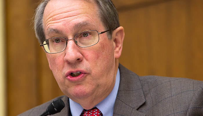 House Judiciary Committee Chairman Rep. Robert Goodlatte, R-Va. speaks on Capitol Hill in Washington, Thursday, Nov. 19, 2015, during the House Judiciary Immigration and Border Security subcommittee hearing to examine the Syrian refugee crisis and its impact on the security of the U.S. Refugee Admissions Program. (AP Photo/Jacquelyn Martin)
