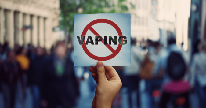 vaping ban sign