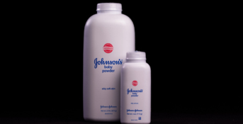 large and small bottles of johnson's baby powder