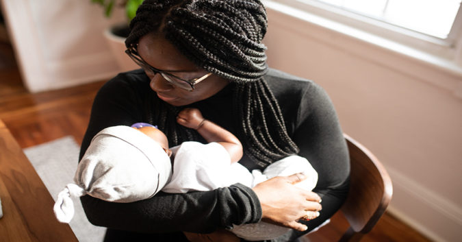 Mother and her newborn