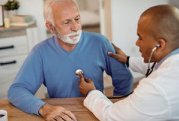 Patient getting a check up from doctor