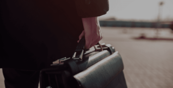 Businessman holding a briefcase