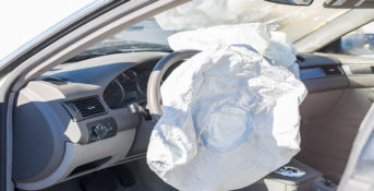 blown airbag in a car accident