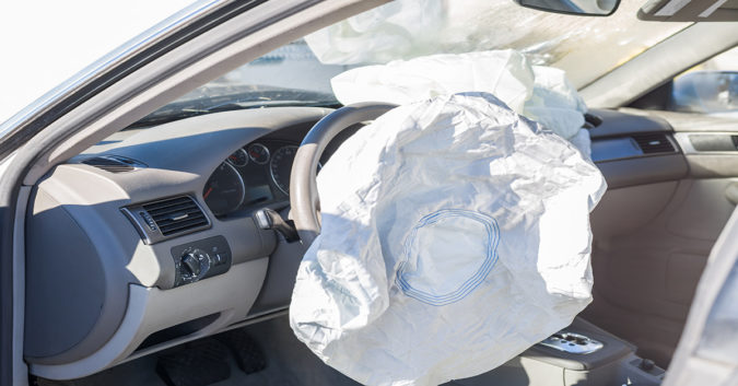 blown airbag in a car accident