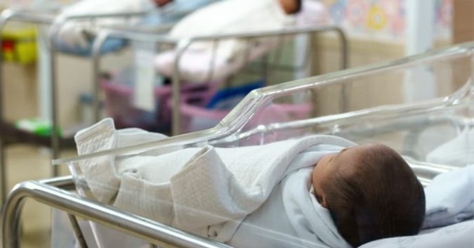 Newborn at the hospital