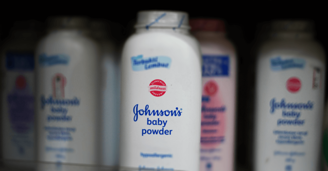 bottles of Johnson & Johnson baby powder