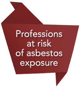 Banner image that says Professions at risk of asbestos exposure