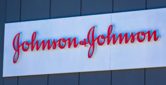 Johnson & Johnson sign with logo