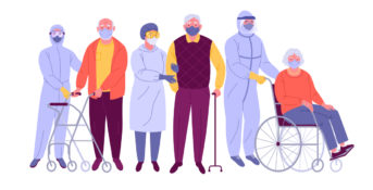 cartoon drawing of nursing home residents