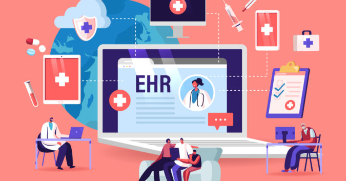 electronic health records graphic
