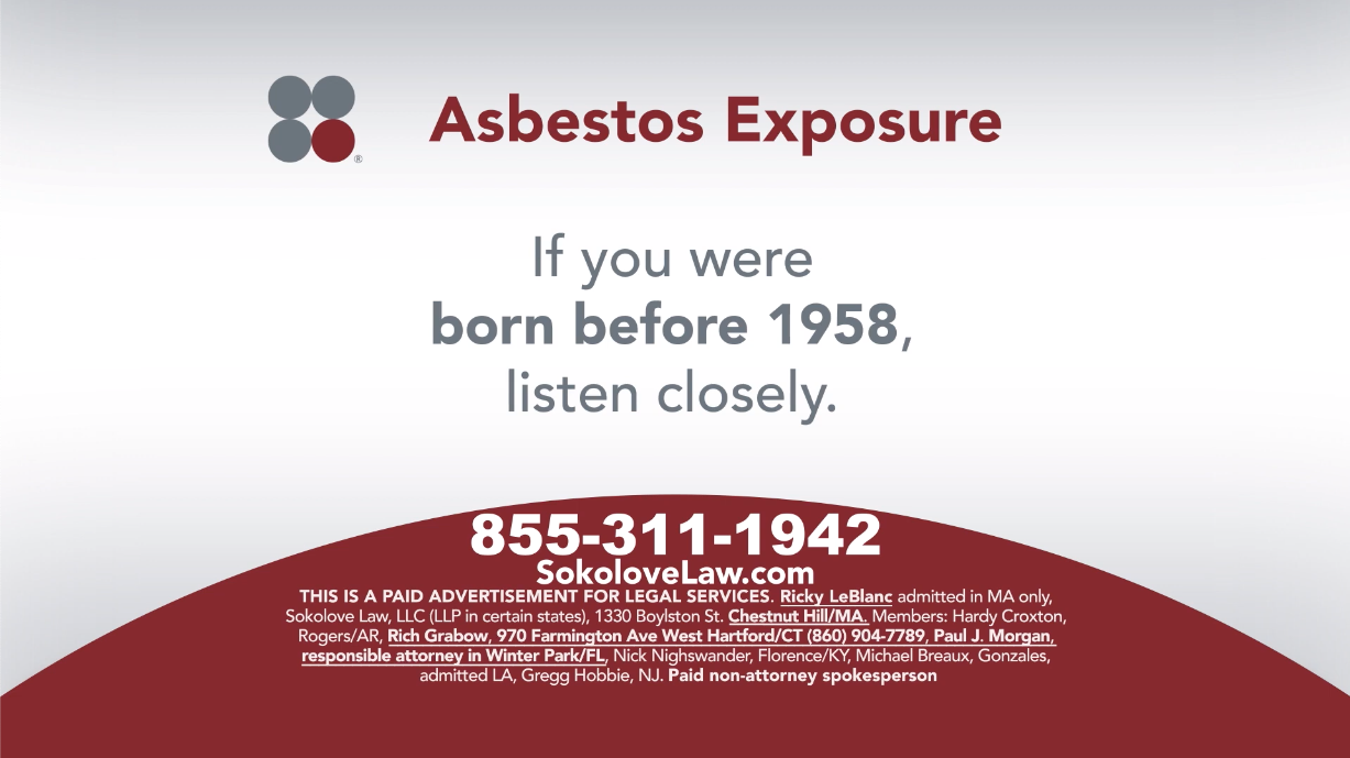 Sokolove Law Asbestos Exposure Commercial Video Thumbnail