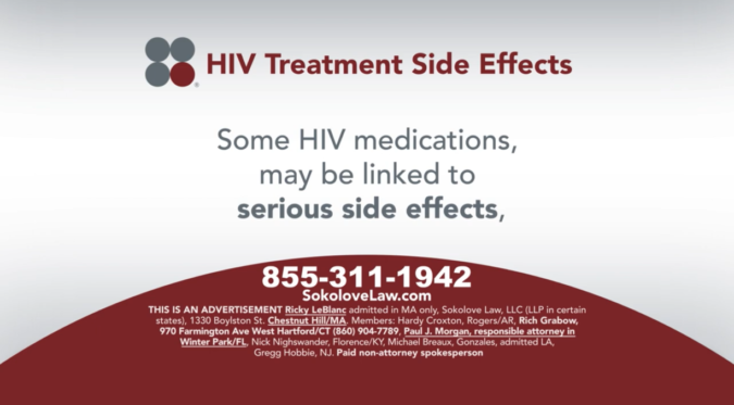 Sokolove Law HIV Drugs Commercial Video Thumbnail